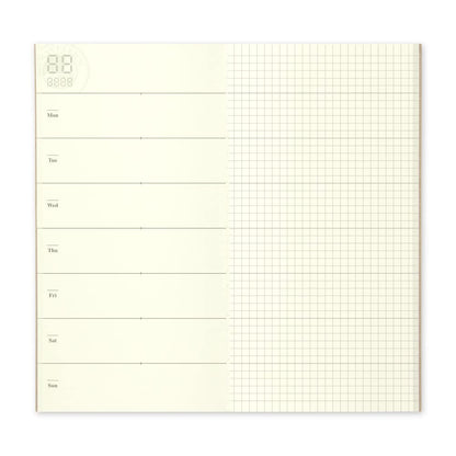 2018, Traveler's Notebook 14331006 Notebook Refill, Weekly, Weekly Free, Regular Size