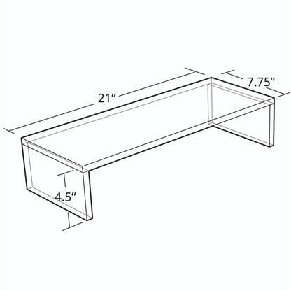 Azar 515360 Acrylic Monitor Stand Riser – Made in USA Laptop stand and Monitor Riser Acrylic Monitor Stand Riser Clear Laptop Stand for Desk Ergonomic Display Riser, Clear (21-Inch-Luxury Handcrafted)