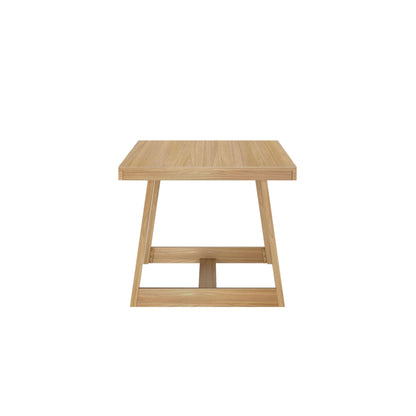 Plank+Beam 72 Inch Farmhouse Dining Table,Solid Wood Rustic Kitchen Table, for Dining Room, Home Office, Living Room Furniture, Easy Assembly, Blonde Wirebrush