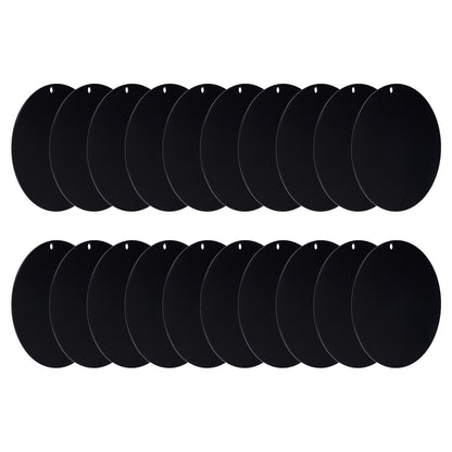 PATIKIL Acrylic Circle Blanks 4 Inch, 20 Pack Round Clear Disc Ornaments with Hole for DIY Keychain Project Crafting, Black