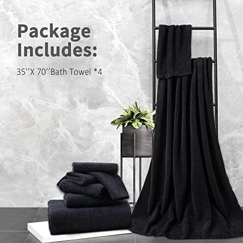 Extra Large Bath Towel Set of 4, Oversized Bath Sheet Super Soft Highly