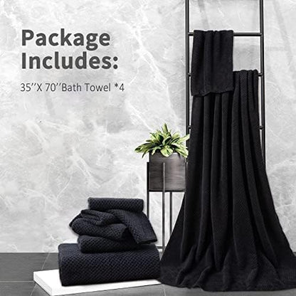 Extra Large Bath Towel Set of 4, Oversized Bath Sheet Super Soft Highly