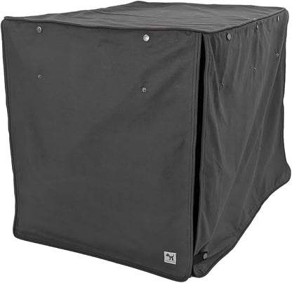 Molly Mutt I'm a Realist Dog Crate Cover, 100% Cotton Canvas Cover with 2 Roll-Up Panels, Ideal for Dog or Cat Crate, Durable, Washable, and Free of Harmful Chemicals, 54" x 37" x 45"