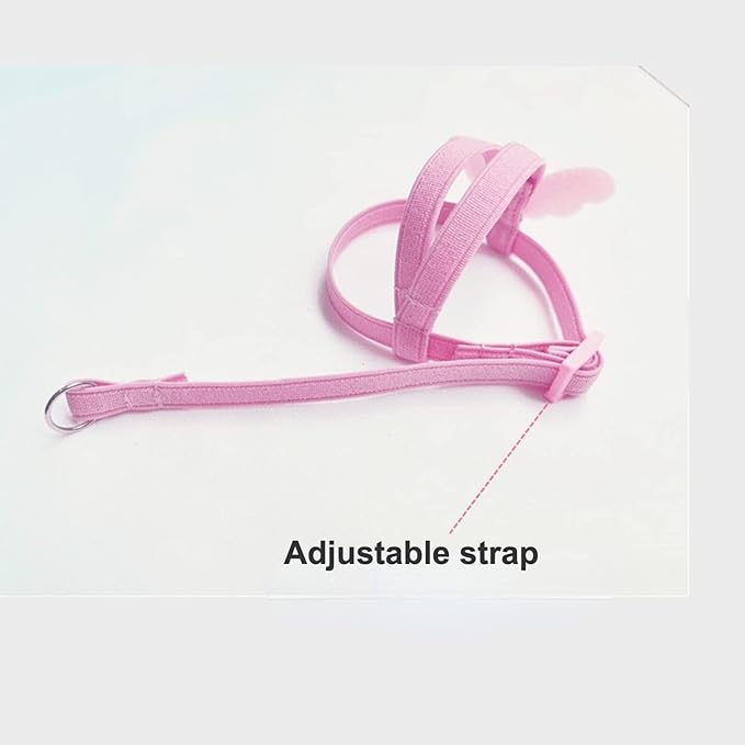 Pet Parrot Bird Harness Leash Adjustable Bird Flying Harness Traction Rope with Cute for Parrots Budgerigar Lovebird Cockatiel Mynah Outdoor Training Toy (Quaker/Sun Conure,Yellow)
