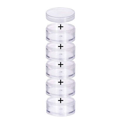 BENECREAT Mixed Size Stackable Round Plastic Containers 4 Column(5 Layer/Column) Bead Storage Jars for Beads, Buttons, Crafts and Small Jewelry Findings
