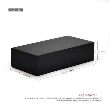 Oirlv Solid Wood Minimalism Style Jewelry Display Stand Showcase Jewelry Organizer Black Square Holder (SM05304)