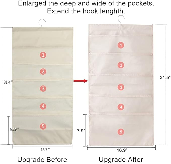 Enlarged Closet Hanging Bra Organizer