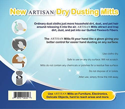 Artisan DUSTING MITT Replaces Microfiber Dusting Cloths, Dust Wipes, Feather