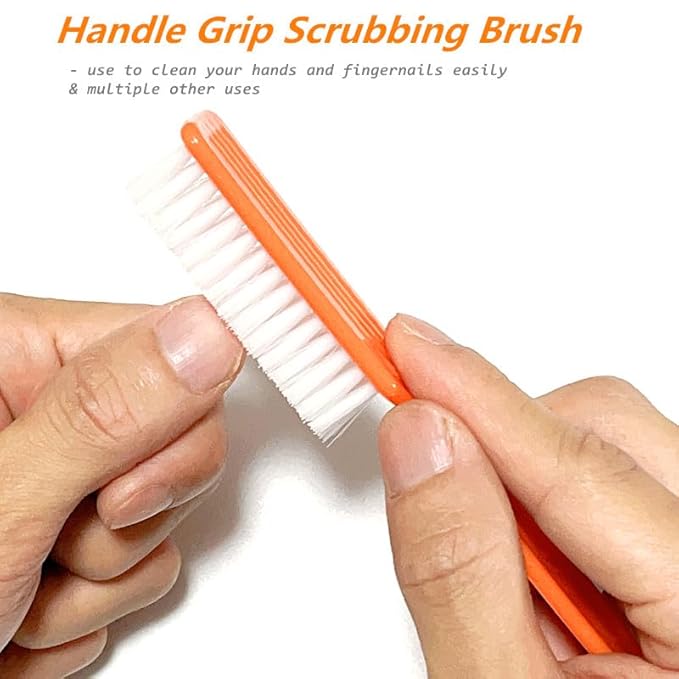 6Pcs Nail Brush for Cleaning Fingernails, Handle Grip Cleaning Brush for Nail