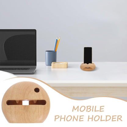 IMIKEYA Sound Amplifying Phone Stand Wooden Cellphone Holder Smartphone Stand Deep Sound Desktop Smartphone Bracket Echo Resonance Principle