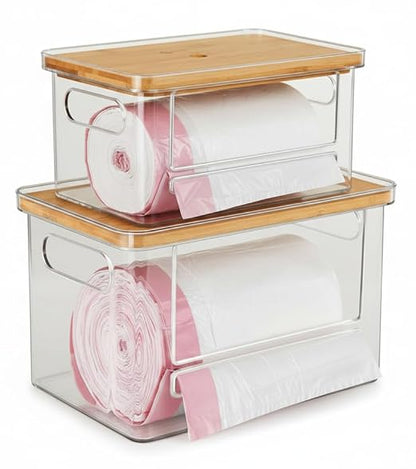 2 Pack Stackable Trash Bag Dispenser