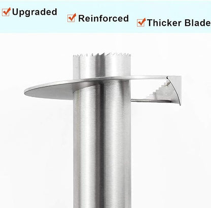 Pineapple Corer, [Upgraded, Reinforced, Thicker Blade] Newness Premium Pineapple Corer Remover, Stainless Steel Pineapple Core Remover Kitchen Tool with Sharp Blade for Diced Fruit Rings, Red