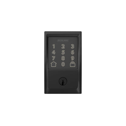 Schlage Encode Smart Wi-Fi Deadbolt Lock with Touchscreen Keypad, Keyless Front Door Entry, App Control, Alexa, Google Home and Airbnb Compatible, Matte Black, BE489WB CEN 622