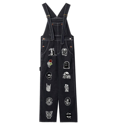 20 PCS Goth Iron On Patches Gothic Punk Cool Skull Rose Sew On Applique Embroidered Patches for Backpacks Pants Clothes Jeans Vests DIY Decoration Bags Hat Jackets Coat Uniforms Dress