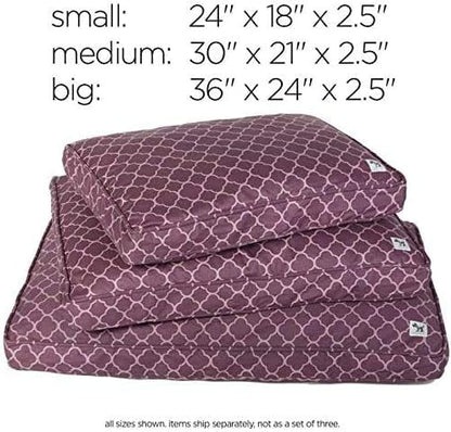 Molly Mutt Sheepy Wool-Filled Crate Pad, GOTS-Certified 100% Organic Cotton Canvas Cover with Soft 100% Natural Wool Insert, Ideal for Dog Bed or Kennel, Royals, 54" x 37" x 2.5"