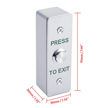 Door Access Control System 1200lbs Magnetic Lock Kit with ZL Bracket 4 Remote Controls Stainless Steel Exit Button