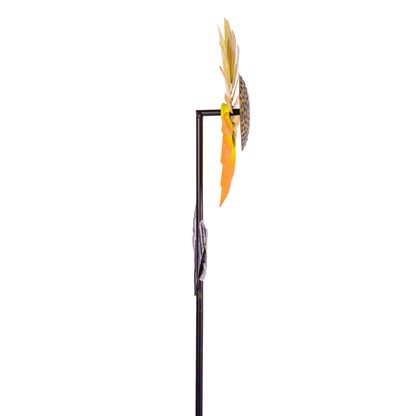 Viveta 2Pack Metal Sunflower Wind Spinner Outdoor,Kinetic Decorative Wind Sculpture wtih Sturdy Stake,Pinwheels for Yard and Garden