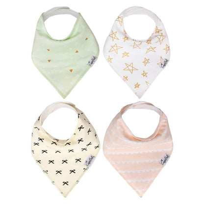 Copper Pearl Baby Bandana Drool Bibs for Drooling and Teething 4 Pack Gift Set (Paris Set)