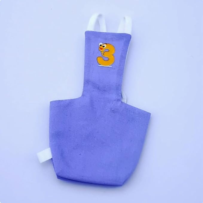 Bird Diaper Protective Parrot Nappy - 6 Pack, Reusable Flight Suit with Waterproof Inner Layer, Washable Cute Urine Wet Suit for Cockatiel Conure Macaw Lovebird (2M)