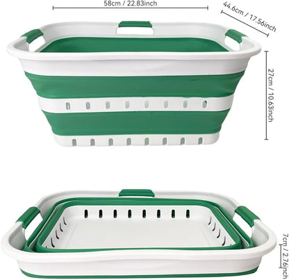SAMMART 42L Collapsible Plastic Laundry Basket