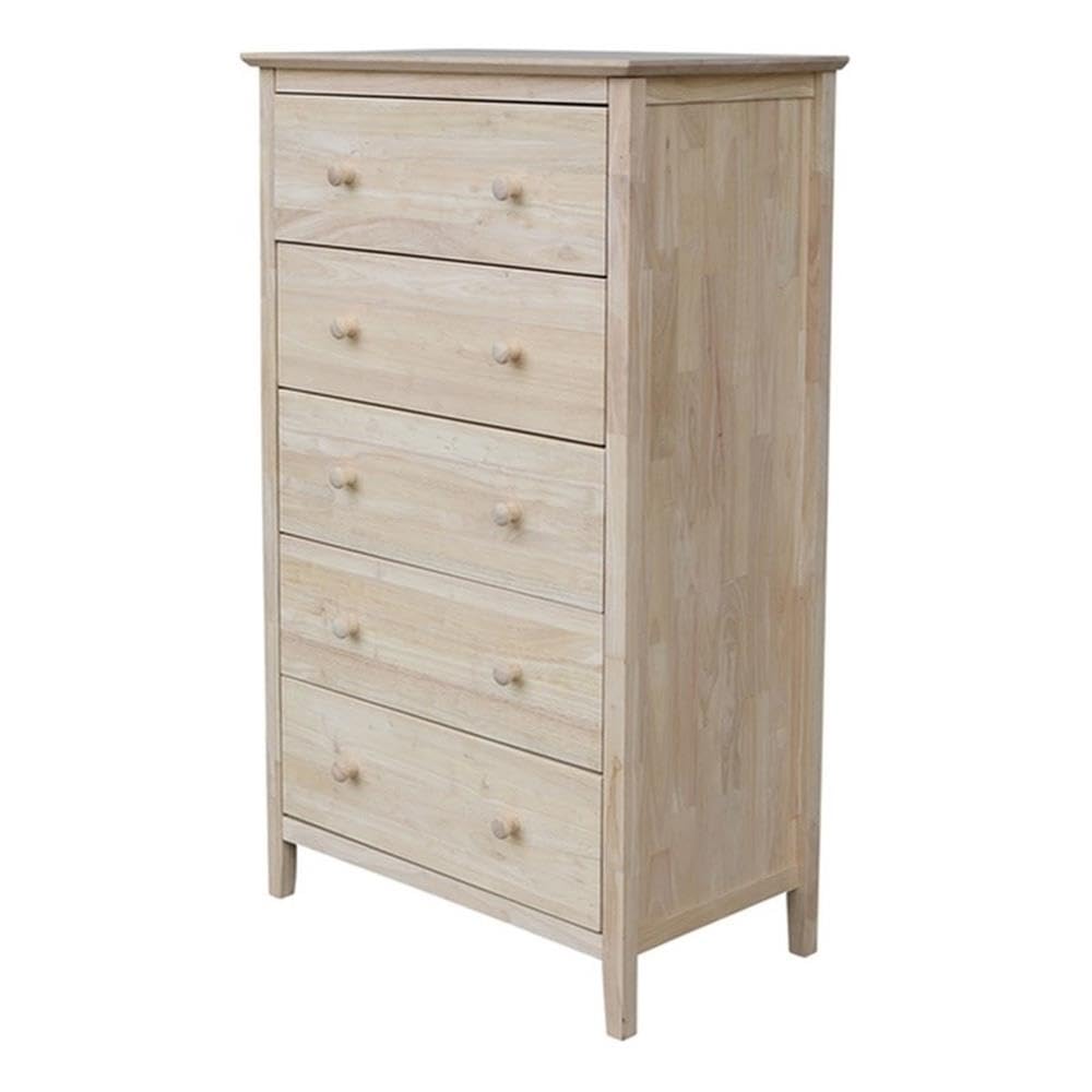 International Concepts Dresser with 5 Drawers ,Unfinished