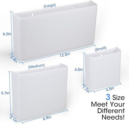 Picowe 3 PCS Magnetic Laundry Storage, Magnetic Storage Box