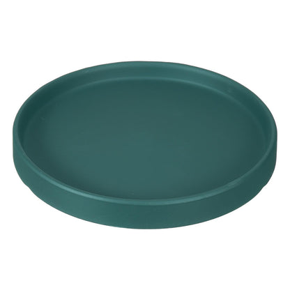 YELARXI 6.7 Inch Ceramic Plant Saucers, Round Flower Planter Water Trays Ceramic Plant Saucer Pot Tray -Fitting for (Outdoor/Indoors/Garden/Planting/Water/Flower/Coffee) Green Blue