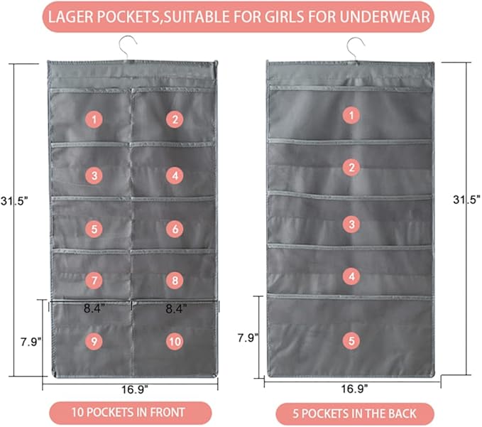 Bseash Enlarged Closet Hanging Bra Organizer