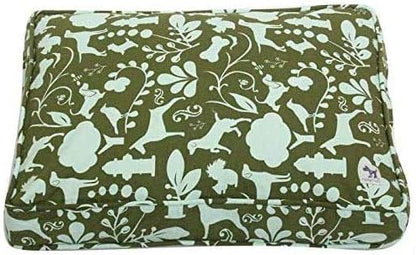 Molly Mutt Sheepy Wool Crate Mat - 100% Cotton Canvas Cover with Temperature-Regulating 100% Natural Wool-Filled Insert Dog Bed-Soft & Supportive Wool-Filled Bed - (30"x21"x2.5", Amarillo by Morning)