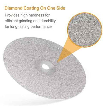 HARFINGTON Diamond Flat Lap Disc Set 6" x 1/2" Arbor 120/240/600/1000/1200/1500/2000/2500/3000 Grit Abrasive Wheel Lapping for Grinding Sanding Ceramics, Glass, Stones