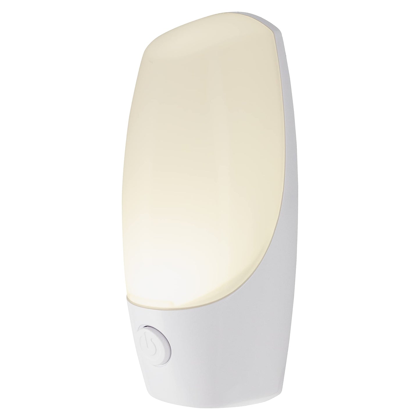 Energizer Manual On/Off LED Night Light Plug-in, Push Button, Compact, Contemporary, for Bedroom, Livingroom, Hallway, Bathroom, Nursery, Basement, White, 84135, 2 Pack
