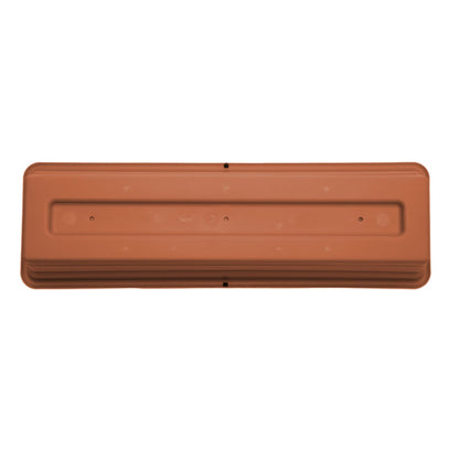 Bloem Dura Cotta Window Box Planter: 24" - Terra Cotta - with Tray, Weatherproof Resin Box, Removable Tray for Indoor & Outdoor Use, Gardening, 3 Gallon Capacity