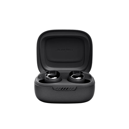 JBL Live Free 2 - True Wireless Noise Cancelling Earbuds, Up to 35hrs of Playtime, 6 mics for Perfect Calls with Zero Noise, IPX5 Waterproof, Oval Tubes for Better Comfort, Isolation, & bass (Black)