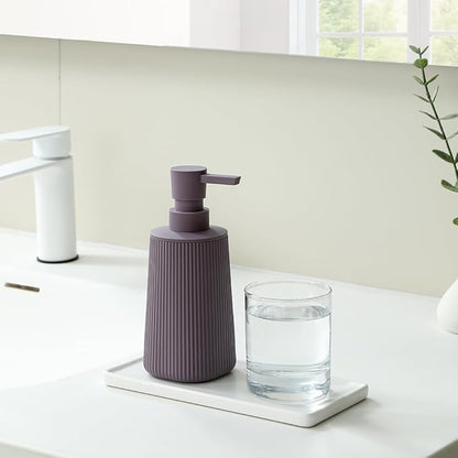 Small Soap Dispenser for Bathroom and Kitchen, Modern Farmhouse Striped Style