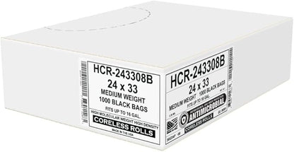 Aluf Plastics High Density Trash Bags, 16 Gallon, 8 Micron,