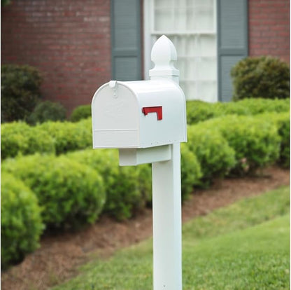 Gibraltar Mailboxes Elite Large Capacity Galvanized Steel White, Post-Mount Mailbox, E1600W00