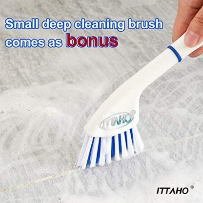 ITTAHO Floor Scrub Brush - 2 in 1 Deck Scrub Brush