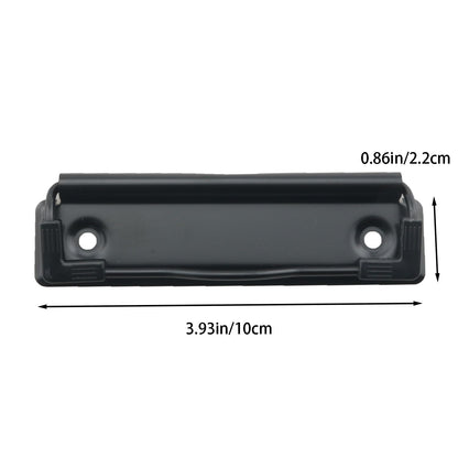 WELWIK 6PCS 2.8 Inch Long Black Polished Metal Clips with Rivets Mountable Clipboard Clamp Hardware Information/Documents/Menu Folder for Displaying Artwork
