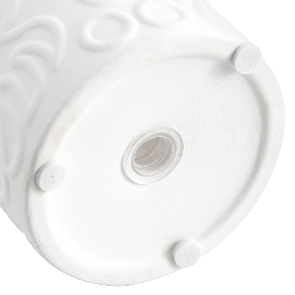 Bright Creations - Themed Designs, Unpainted Flower Pots with Drainage Holes, Rubber Plugs, and Small Sticker Pads (3x3x4 inches, White) - Set of 4