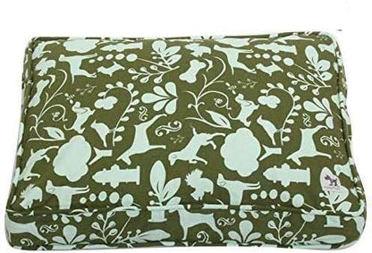 Molly Mutt Sheepy Wool-Filled Crate Pad, GOTS-Certified 100% Organic Cotton Canvas Cover with Soft 100% Natural Wool Insert, Ideal for Dog Bed or Kennel, Amarillo by Morning, 36" x 24" x 2.5"