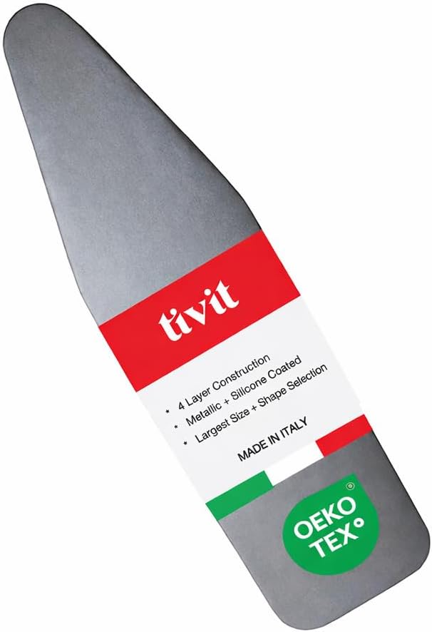 TIVIT Ironing Board Cover 21 x 57” – Made in Italy, Alumitek PRO Heat-Reflective