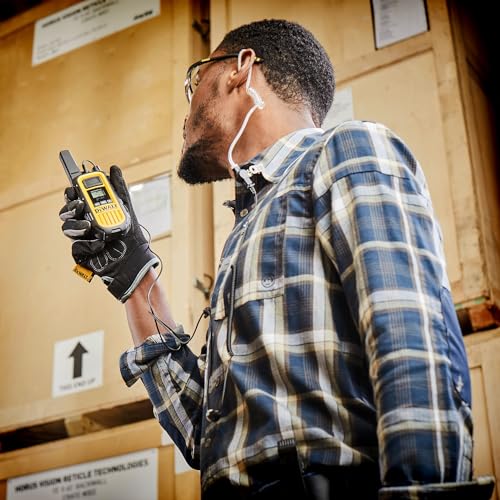 DEWALT DXFRS800 FRS Walkie Talkies Long Range 2 Way Radio, 2 Watt, Waterproof & Rechargeable, 2 Pack