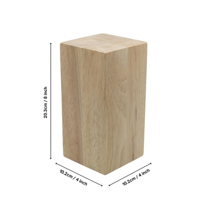 Sustainable Things Unfinished Wooden Blocks 4x4x8 Solid Wood Blocks for DIY Home Decor and Crafts Paintable Rectangular Large Blocks
