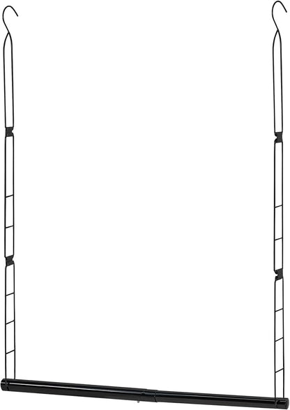 STORAGE MANIAC Hanging Closet Rod, Adjustable Width and Height Closet Hanging