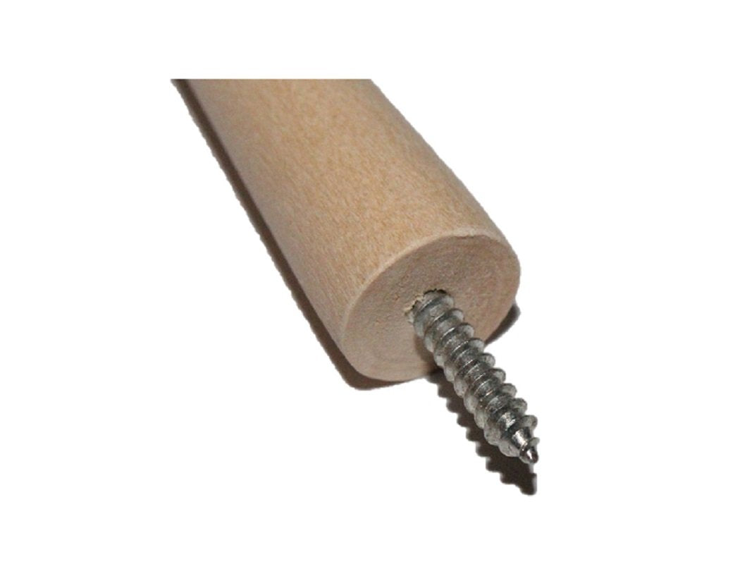 Screw-On Shaker Pegs Birch Hardwood - 2.9-Inch Wood Length Plus Hangerbolt - 10-Pack
