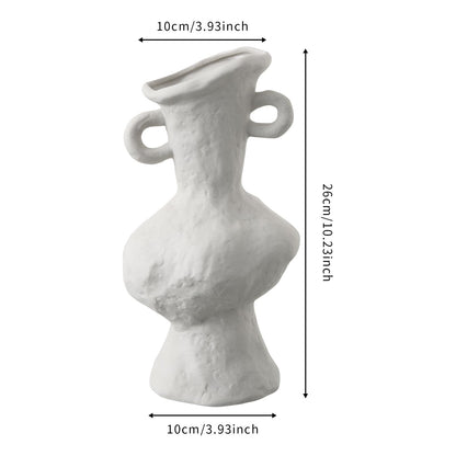 BUICCE Handmade Rustic Ceramic vase for Flowers Unique Decorative Pottery Vase for Farmhouse Home Office Decor