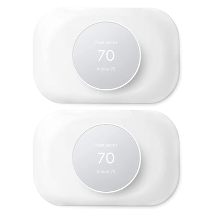 Compatible with Google Thermostat 2020 Wall Plate Cover - Petrichor Nest Thermostat Trim Kit, Made for Google Nest Thermostat 2020, Cover Imperfections Easy to Install - White（2 Pack）