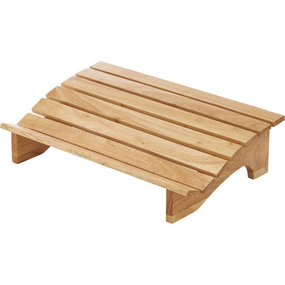 PaletteLife Wooden Footrest, D11.42 xW17.72 xH4.93 (29x45x12.5cm), 1x1.5 ft, Medium, Natural Ashwood, Ergonomic Design