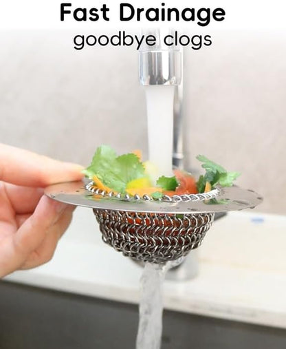 TRAPMATE Kitchen Sink Drain Strainer & Sink Stopper, Revolutionary Stainless