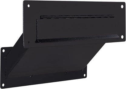 Durabox Through The Wall Drop Chute – Adjustable Two Piece Steel Deposit Drop Slot for Documents, Letters, Payments and Other Non-Bulky Items and Mail D100 (Black)